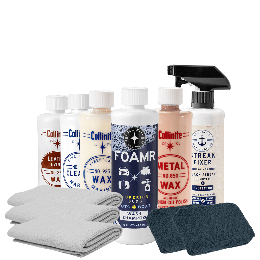 Collection of collinite car and boat detailing products